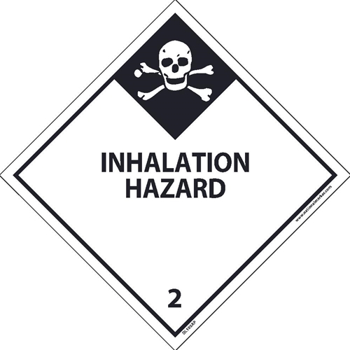 Inhalation Hazard 2 Dot Placard Sign (DL105ALV)