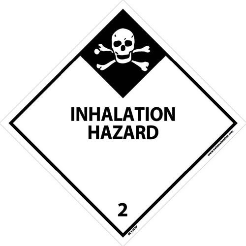 Inhalation Hazard 2 Dot Placard Sign (DL105AP)