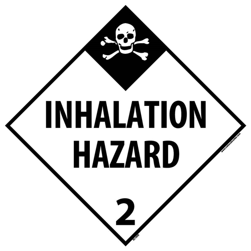 Inhalation Hazard 2 Dot Placard Sign (DL105R)