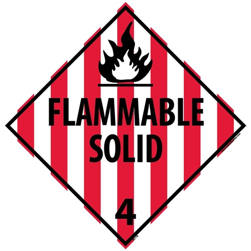 Flammable Solid 4 Dot Placard Sign (DL11R)