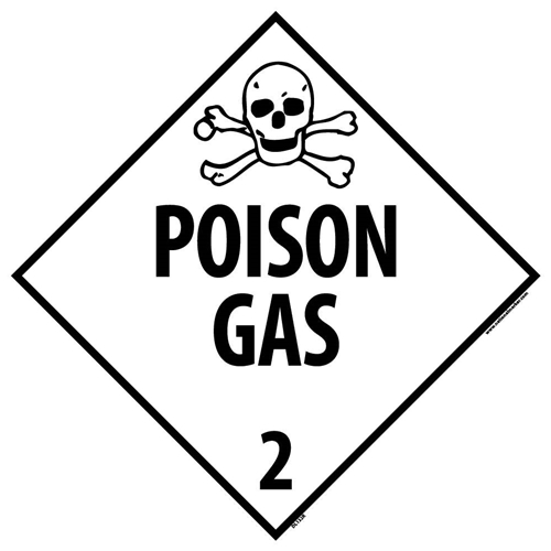 Poison Gas 2 Dot Placard Sign (DL132R)