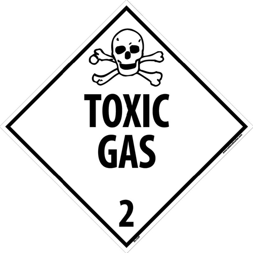 Toxic Gas 2 Dot Placard Sign (DL133P)