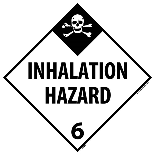 Inhalation Hazard 6 Dot Placard Sign (DL135R)