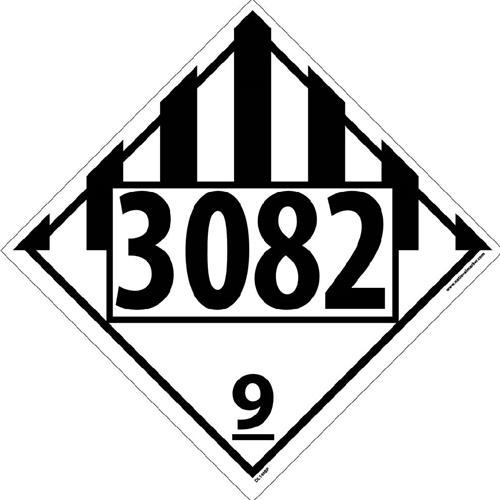 3082 9 Dot Placard Sign (DL149BP)