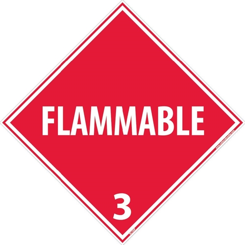 Flammable 3 Dot Placard Sign (DL158P)