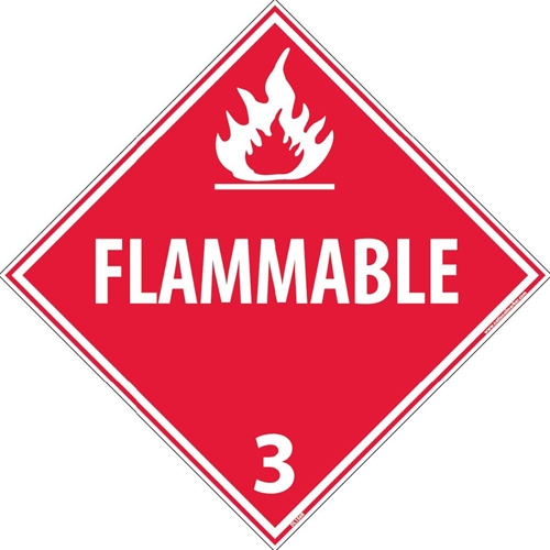 Flammable 3 Dot Placard Sign (DL158R)