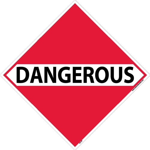 Dangerous Dot Placard Sign (DL17P)
