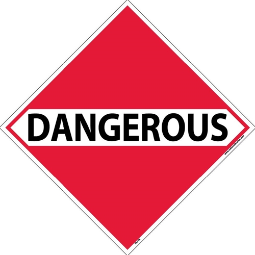 Dangerous Dot Placard Sign (DL17R)
