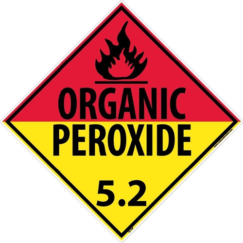 Organic Peroxide 5.2 Dot Placard Sign (DL18P)