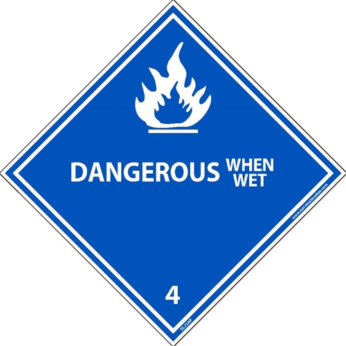 Dangerous When Wet Label (DL22AL)