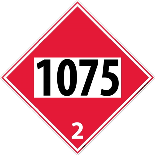 1075 2 Dot Placard Sign (DL42BP)