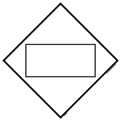 Misc Blank Dot Placard Sign (DL61BR)