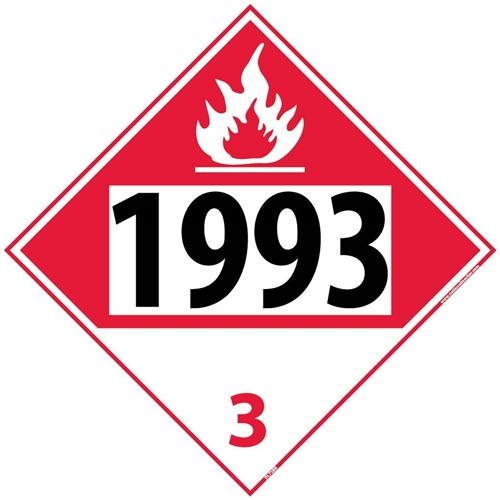1993 3 Dot Placard Sign (DL73BR)