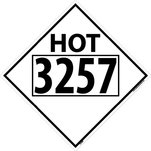 Hot 3257 Misc Dot Placard Sign (DL85BP)