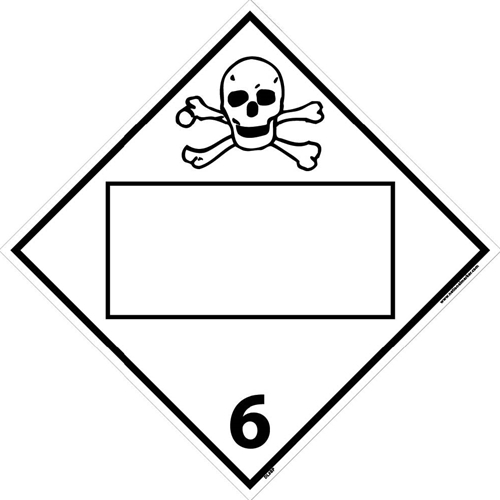 6 Poisonous And Infectious Substances Blank Dot Placard Sign (DL8BP)