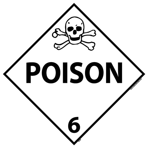 Poison 6 Dot Placard Sign (DL8R)
