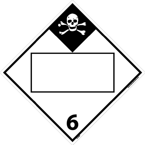 6 Poisonous And Infectious Substances Blank Dot Placard Sign (DL98BP)