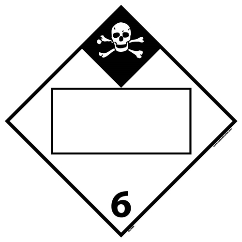 6 Poisonous And Infectious Substances Blank Dot Placard Sign (DL98BR)