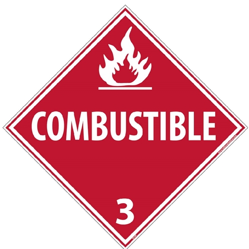 Combustible 3 Dot Placard Sign (DL9P)