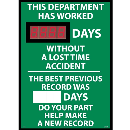 This Department Has Worked Digital / Magnetic Scoreboard (DSB61)