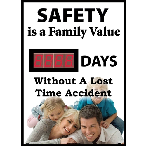 Safety Is A Family Value  Days Without A Lost Time Accident Scoreboard (DSB65)