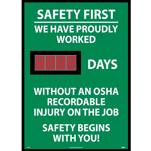 Safety First We Have Proudly Worked Digital Scoreboard (DSB7)