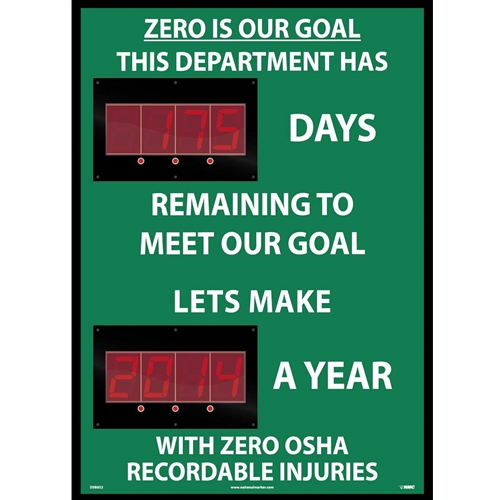 Zero Is Our Goal Insight Digital Scoreboard (DSB852)