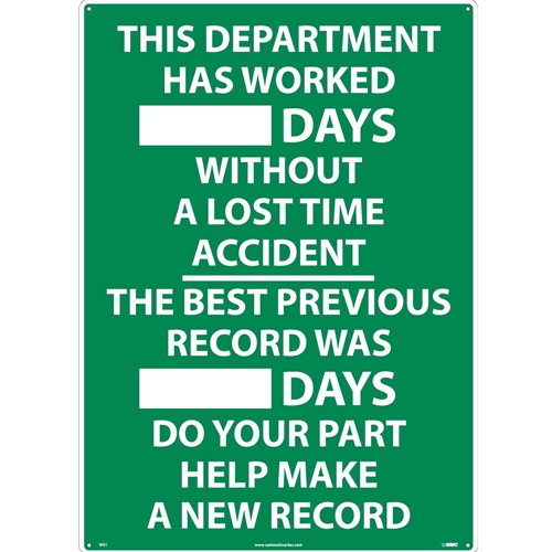 This Department Has Worked Write On Scoreboard (WS1)