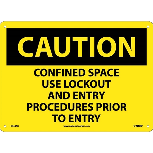 Caution Confined Space Sign (C444AB)