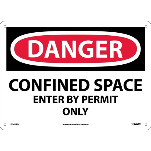 Danger Confined Space Enter By Permit Only Sign (D162AB)