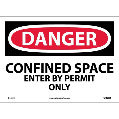 Danger Confined Space Enter By Permit Only Sign (D162PB)