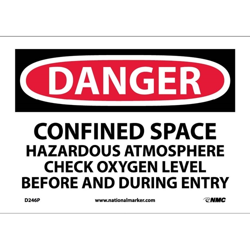 Danger Confined Space Sign (D246P)