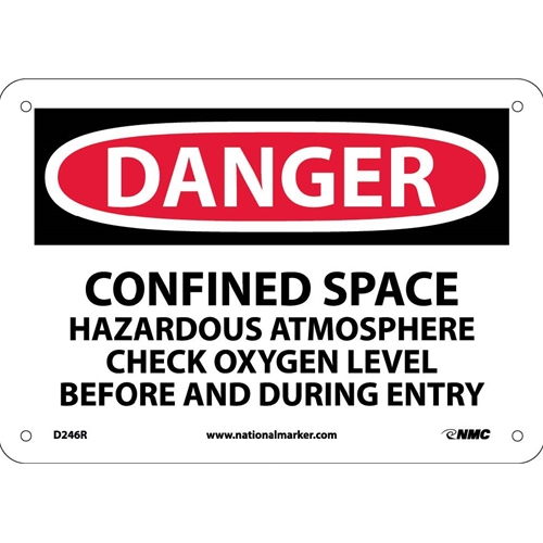Danger Confined Space Sign (D246R)