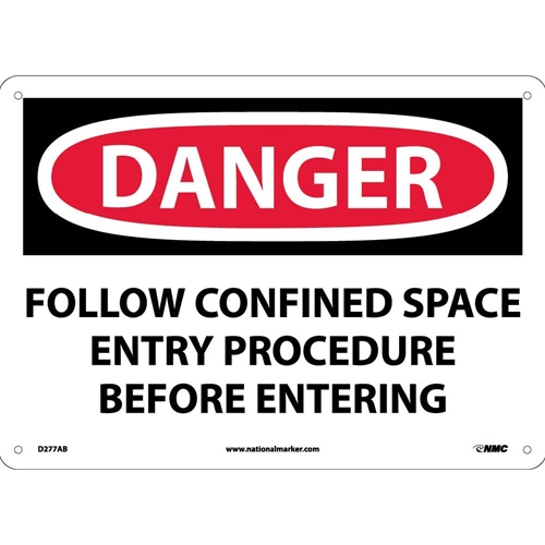 Danger Confined Space Sign (D277AB)