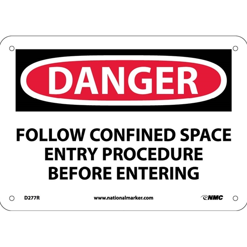 Danger Confined Space Sign (D277R)