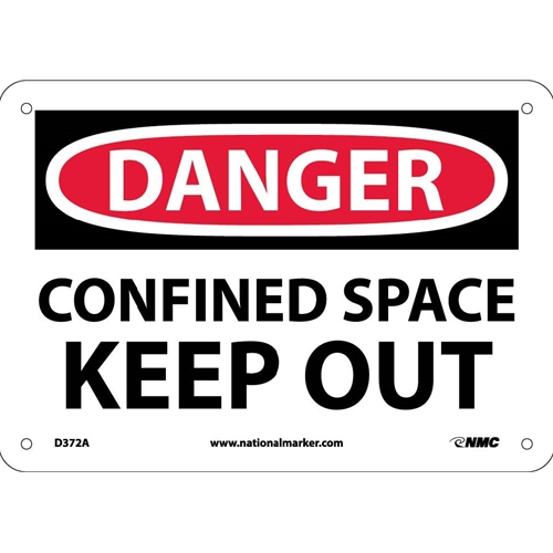 Danger Confined Space Keep Out Sign (D372A)