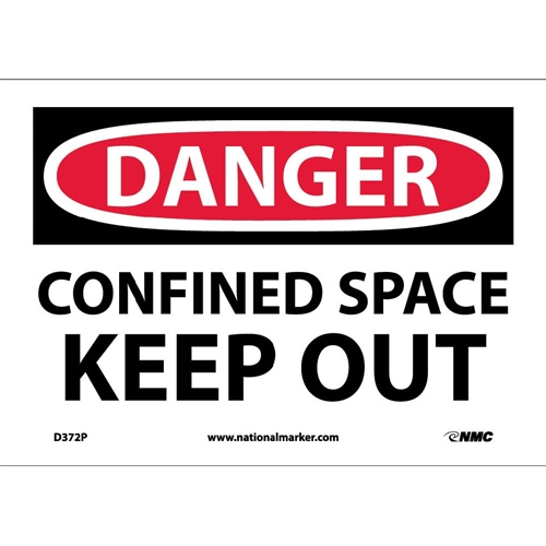 Danger Confined Space Keep Out Sign (D372P)