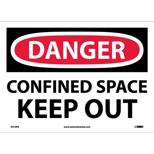 Danger Confined Space Keep Out Sign (D372PB)