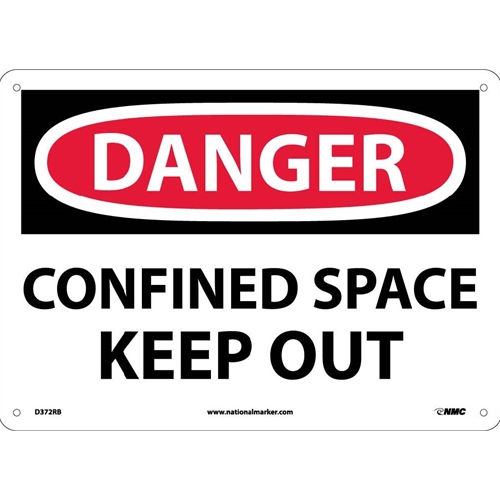 Danger Confined Space Keep Out Sign (D372RB)