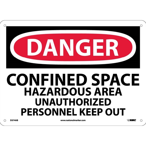 Danger Confined Space Keep Out Sign (D374AB)