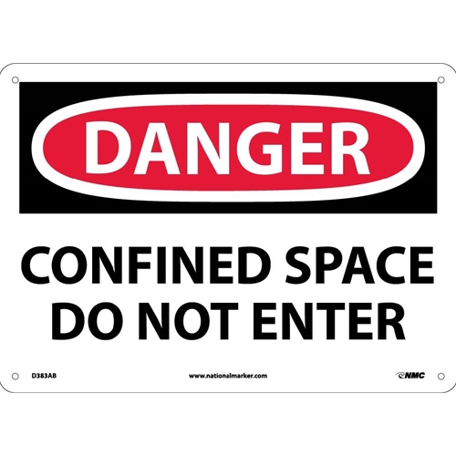 Danger Confined Space Do Not Enter Sign (D383AB)