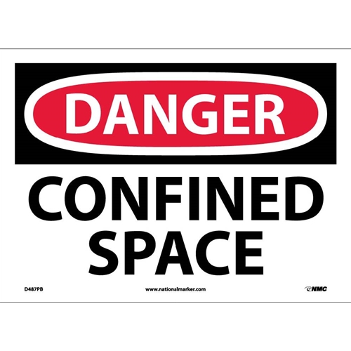 Danger Confined Space Sign (D487PB)