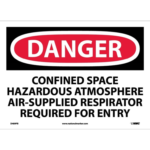 Danger Confined Space Hazardous Atmosphere Sign (D489PB)