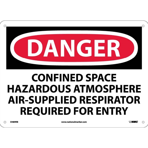 Danger Confined Space Hazardous Atmosphere Sign (D489RB)