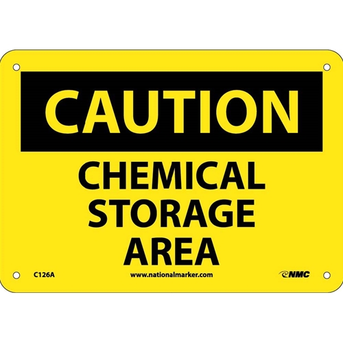 Caution Chemical Storage Area Sign (C126A)