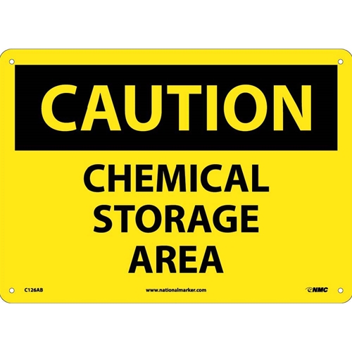 Caution Chemical Storage Area Sign (C126AB)