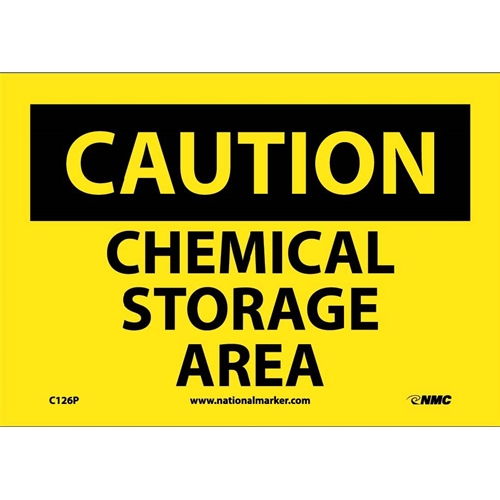 Caution Chemical Storage Area Sign (C126P)