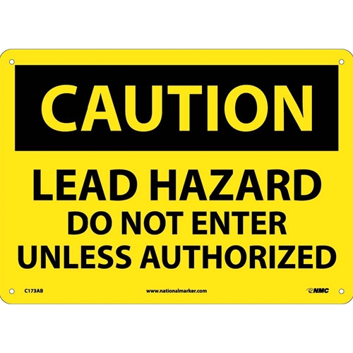 Caution Lead Hazard Do Not Enter Sign (C173AB)