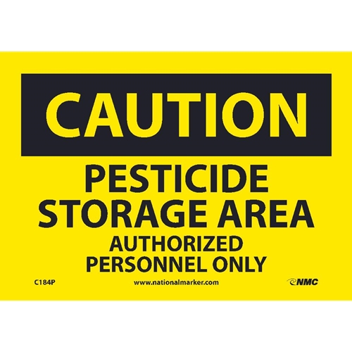 Caution Pesticide Storage Area Sign (C184P)