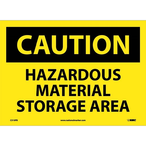 Caution Hazardous Material Storage Area Sign (C310PB)